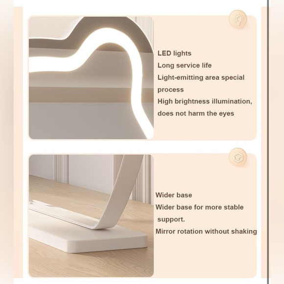 Vanity Mirror W Lights Bear Shape Hollywood Mirror NWT - Picture 5 of 9